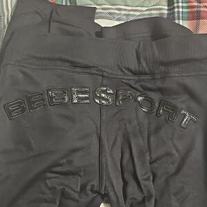 bebe Sport Black Leggings BOOTCUT